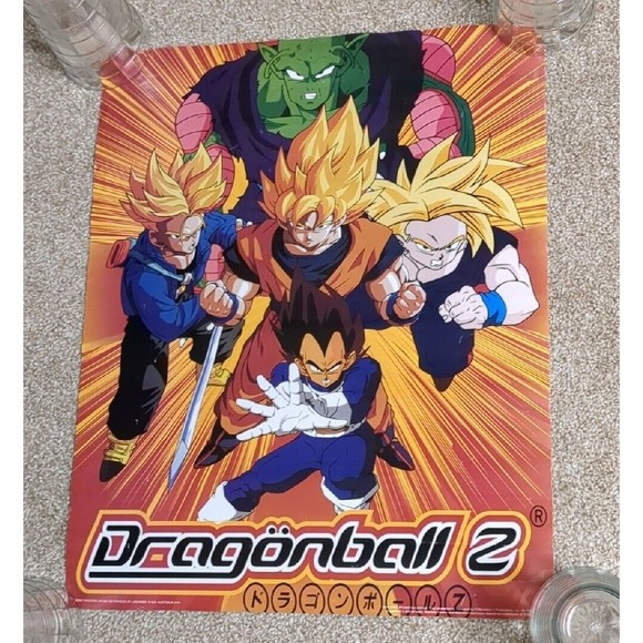 Vintage Dragon Ball Z Poster 2000 Licensed Anime Funimation Impact‎ Vegeta DBZ - Picture 1 of 9